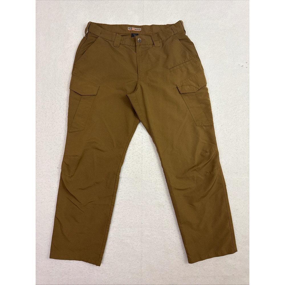 5.11 Tactical Pants Mens 36x32 Brown Cargo Fast-Tac Workwear Hiking 74439